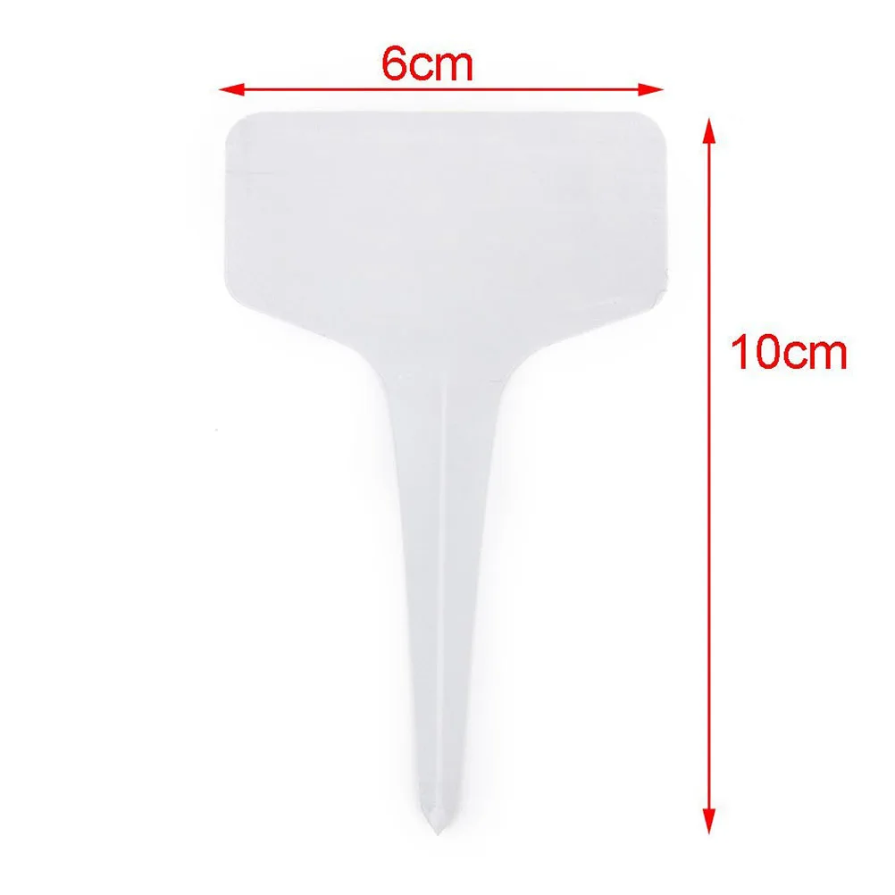 

600pcs T Shaped Flowerpot Label Plastic Insert Sheets Bonsai Pot Recognizer Gardening Plant Tag for Home Shop White