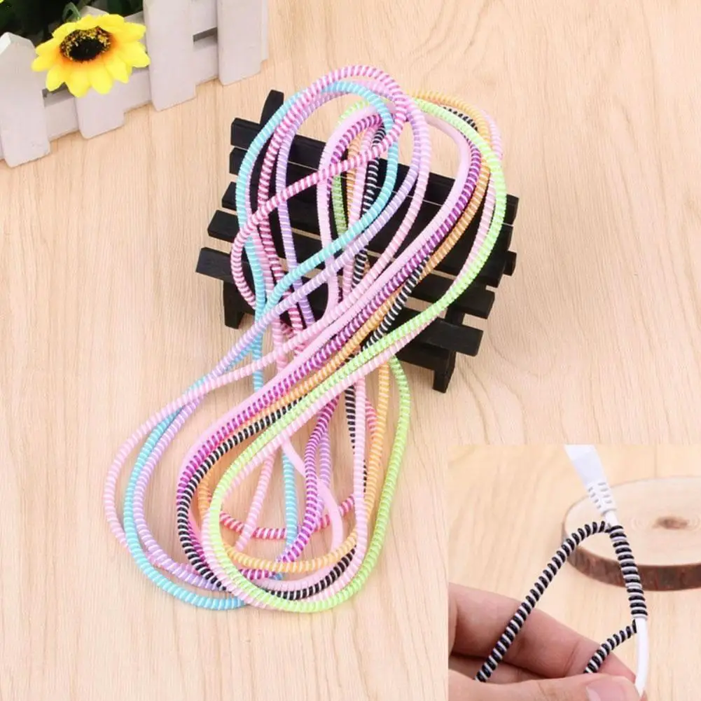 

Phone Cord Rope Protector Anti-brake Spring Protection Ropes For USB Charging Cable Earphone Bobbin Winder For Iphone Data V8T1