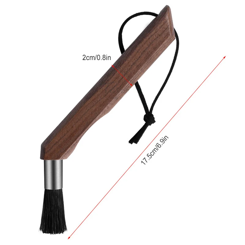 

1 Pcs Coffee Grinder Cleaning Brush Boar Bristles Walnut Wood Handle with Hanging Belt Dropship Kitchen,Dining & Bar