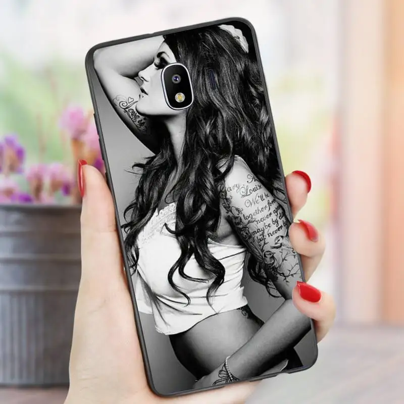 

Sexy Sleeve Tattoo Girl Phone Case For Samsung S6 S7 S8 S9 S10 E S20 Edge plus lite 2019 Black soft nax fundas cover