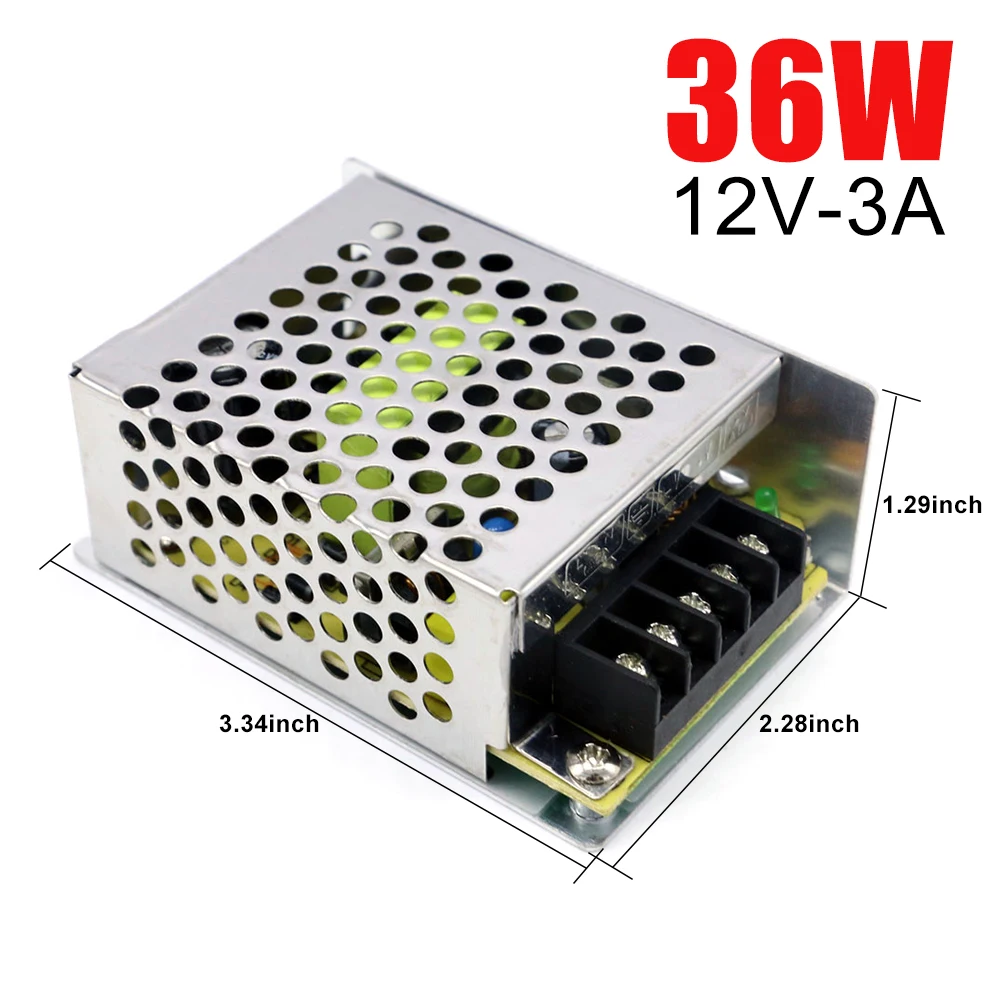 Питание AC-DC 12V 3A 5A 10A 15A 20A 30A 40A 42A 60A трансформатор для освещения светодиодный свет полосы переключения драйвер адаптера питания