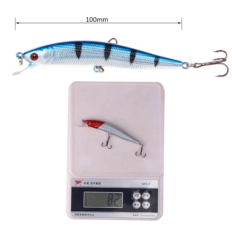

10cm Minnow Hard Bait Fishing lures Wobbler Isca Artificial Plastic Crankbait 3D Eyes Lure Fishing Tackle Free Shipping