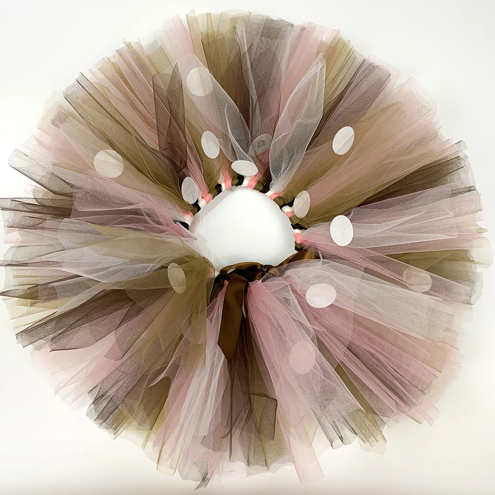 Юбка пачка с оленем для девочек повязкой на голову пышная юбка дня рождения