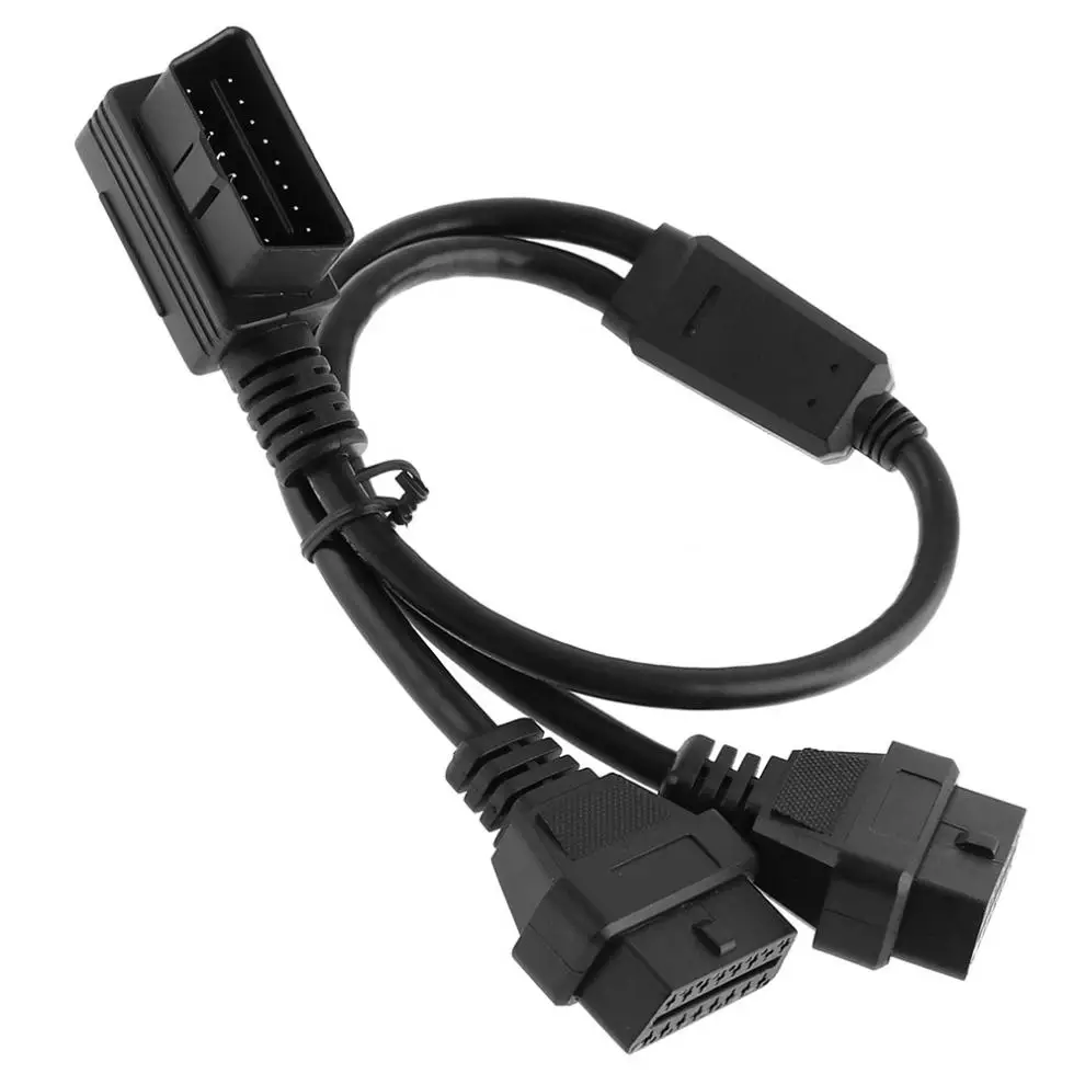 OBD II OBD2 90 градусов 16 штырьковый штырь 2 Расширенный Соединительный кабель адаптер
