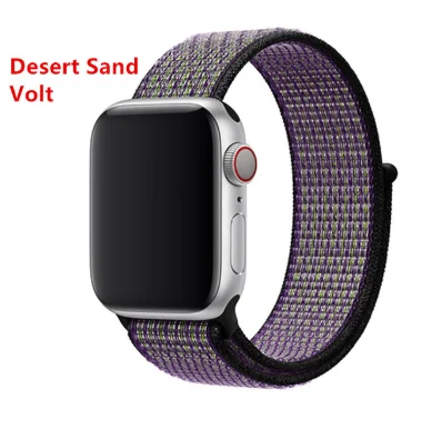 37 Ремешок для наручных часов Apple Watch 4 серии 3/2/1 38 мм 42 мм мягкий нейлон дышащий сменный ремешок Спортивные петли для наручных часов iwatch серии 4 40 мм 44 мм - Цвет ремешка: 37