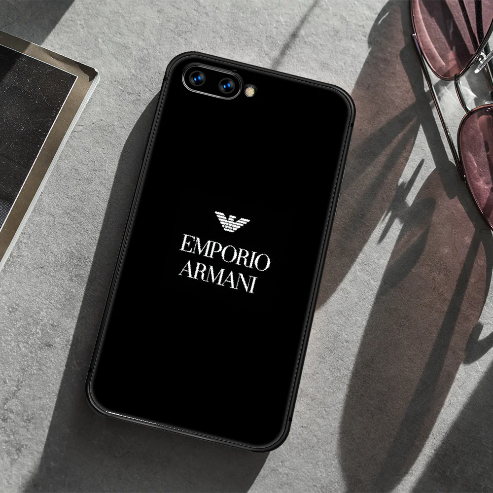

Luxury Italian Brand Phone Case Cover Hull For HUAWEI honor 7a 8 8s 8a 8x 9 9x 10 20 i Lite Pro black Funda Tpu Etui 3D