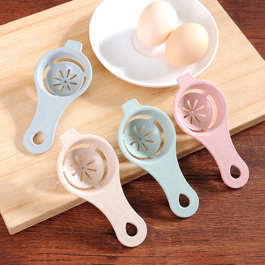 1 шт. 13*6 см пшеницы Пластик яичный сепаратор синий/зеленый/розовый/бежевый желток