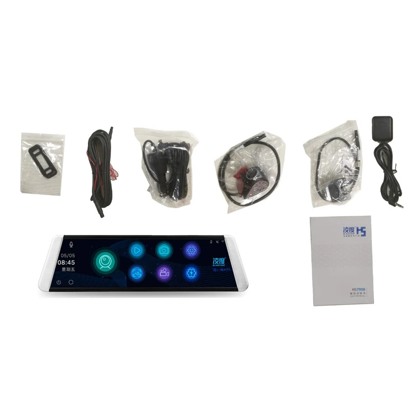AZDOME HS790B полноэкранный двойной sony IMX323 сенсорный видеорегистратор передний 1080P задний 1080P поток видео Зеркало Автомобильный видеорегистратор gps WiFi