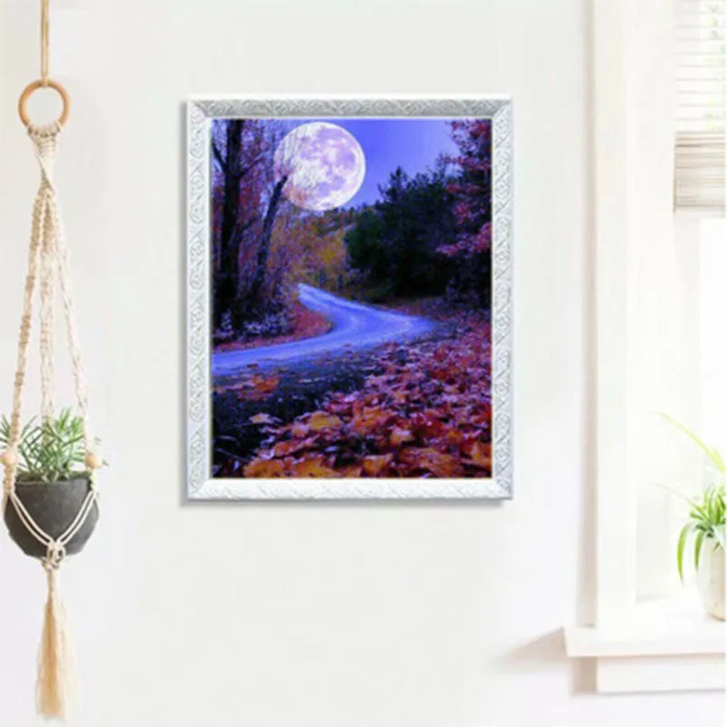 Желтая Луна на море диван украшение спальни живопись фон настенная Картина