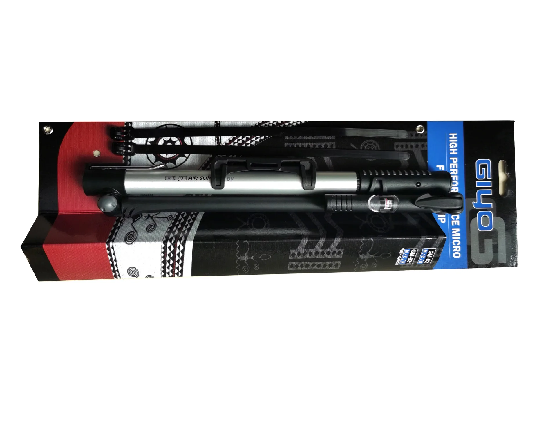 Велосипедный насос GIYO с манометром напольный 140PSI для горных