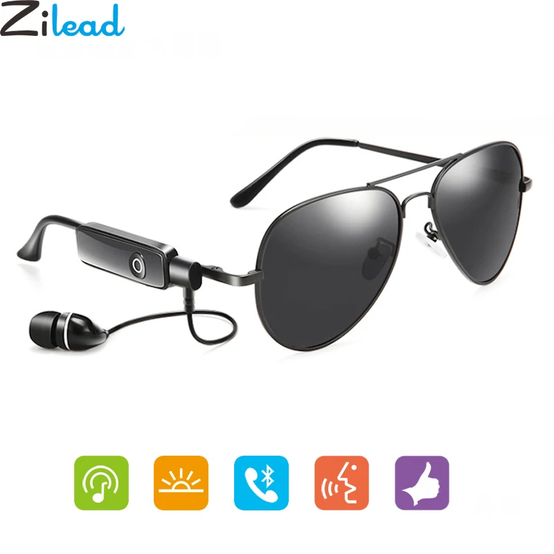 Zilead смарт очки с поляризационными стеклами и поддержкой Bluetooth|Мужские