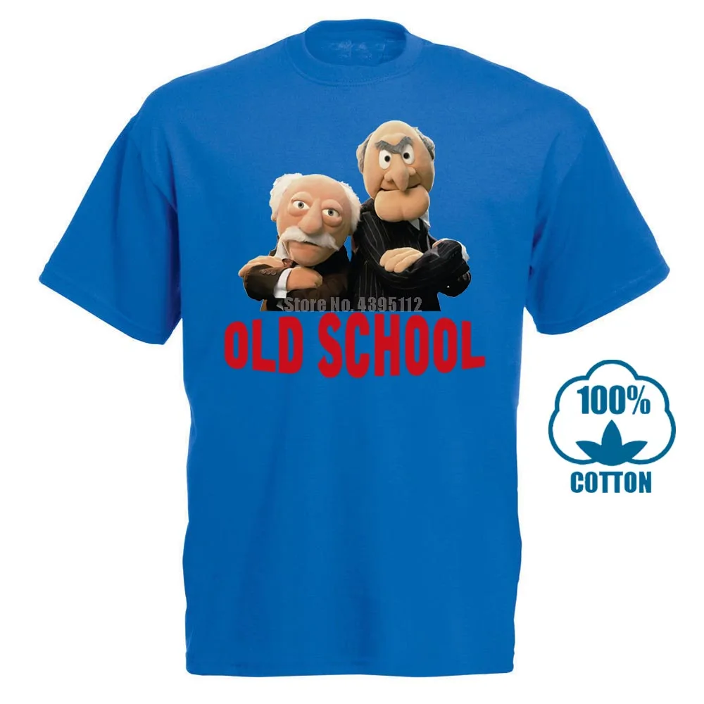 Синий Мужская футболка Muppets Grandmasters Waldorf Statler Old School Graphic забавная футболка Новинка Женская футболка - Цвет: Синий
