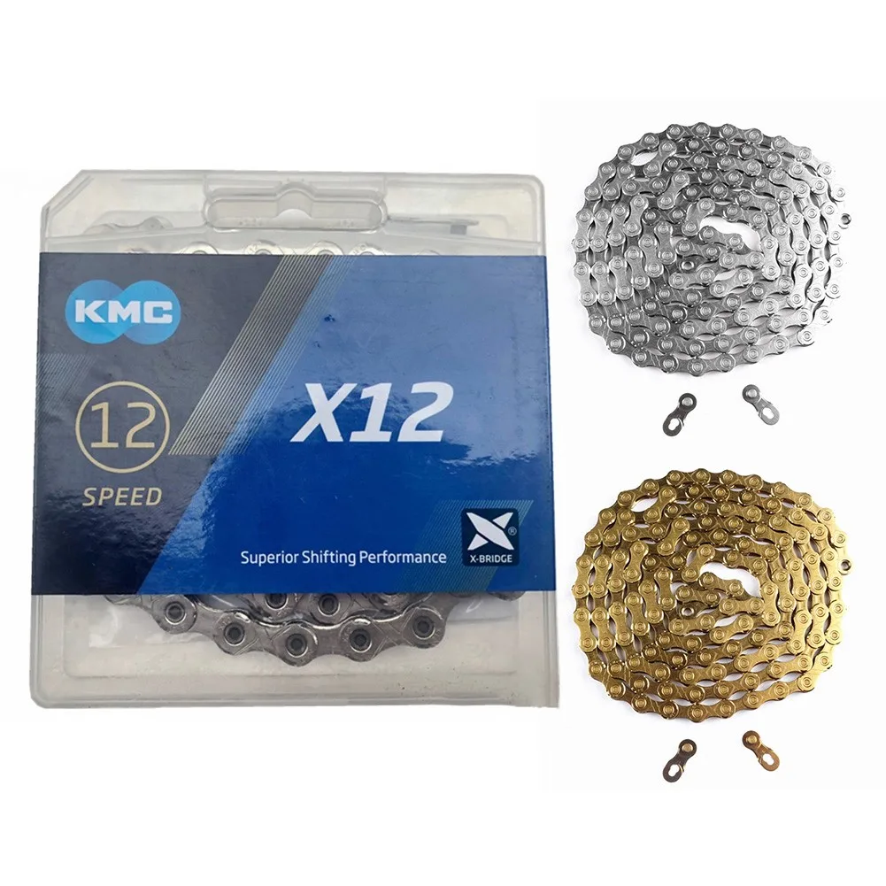 

1pc 126 Links Bike Chain KMC X12 12 Speed MTB Road Chain 12-speed Drivetrain Components 1/2" X 11/128" Bicycle Accessories