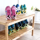 Многофункциональный типа два-в-одном для ребенка стеллаж хранение обуви 2 пачки, балкон, полка для обуви, сушильная стойка для обуви