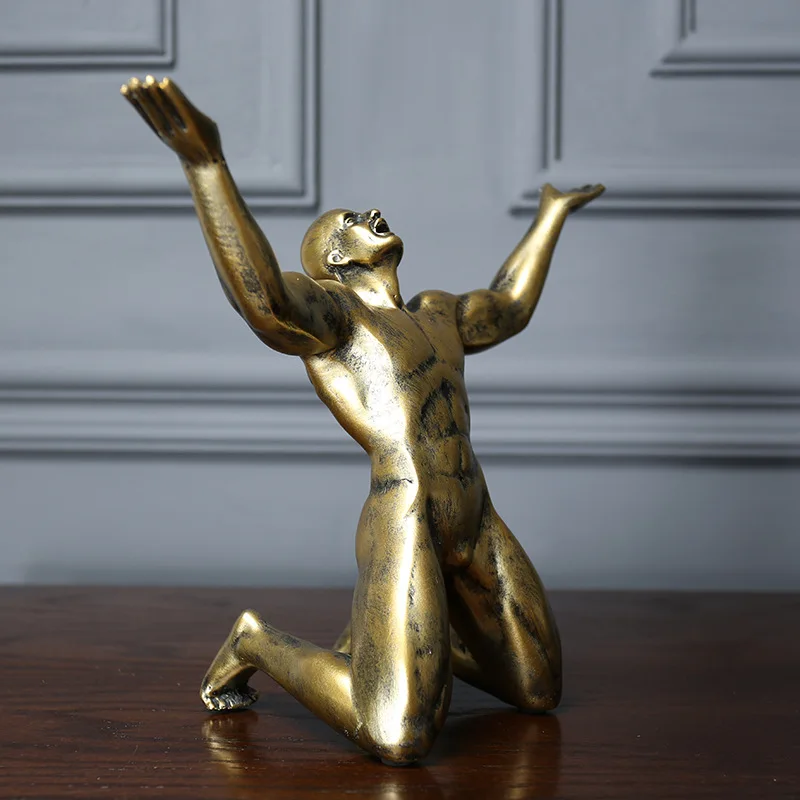 Новинка аксессуары для украшения дома статуя бога человека из смолы европейская