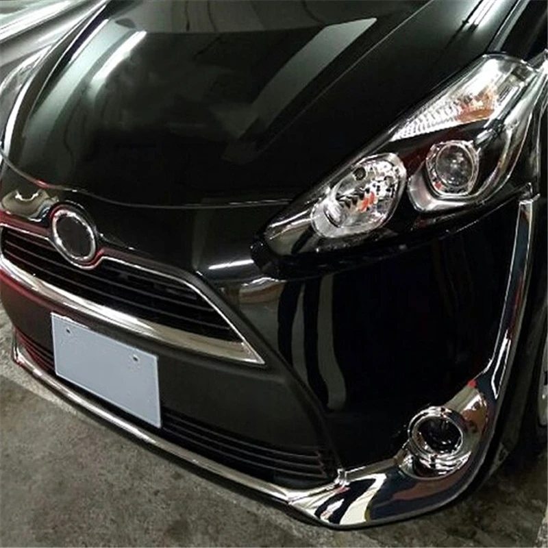 

WELKINRY car auto cover For Toyota SIENTA XP170 2015 2016 2017 2018 2019 ABS chrome front head fog lamp light trim