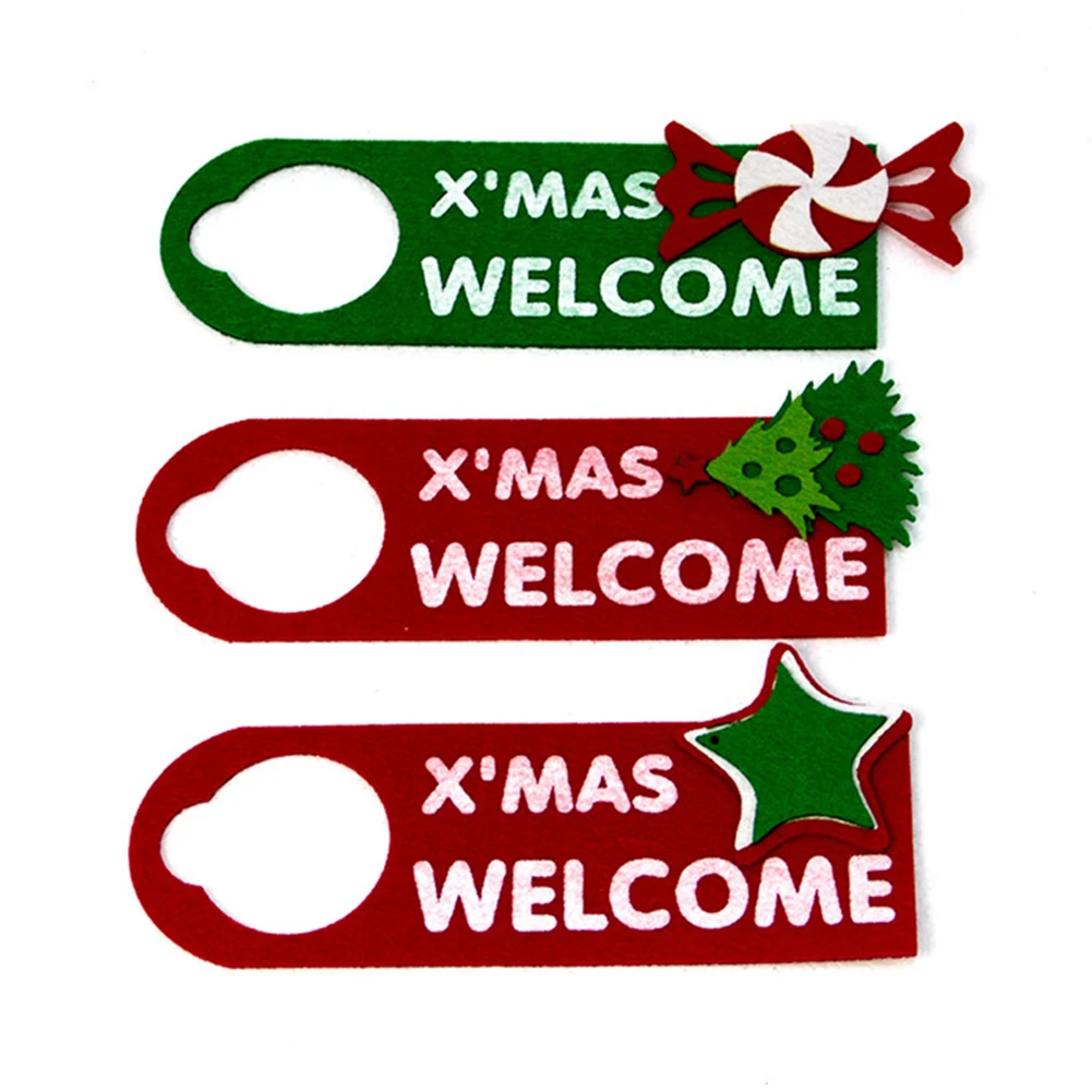 Рождественская войлочная ткань Рождество Добро пожаловать домашние украшения