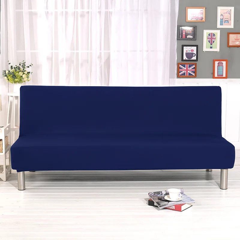 

Solid Color Folding Bed Cover Sofa Covers Stretch Elastic For Living Room Corner L shape Slipcover Free Gift 1pcs Cushion Cover