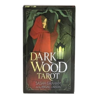 hot selling high definition tarot card factory made high quality full english party divination game dark wood tarot