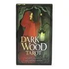 Лидер продаж, карточка Таро высокой четкости, Заводская Высококачественная игра для гадания вечерние английском языке-Темный Деревянный Таро