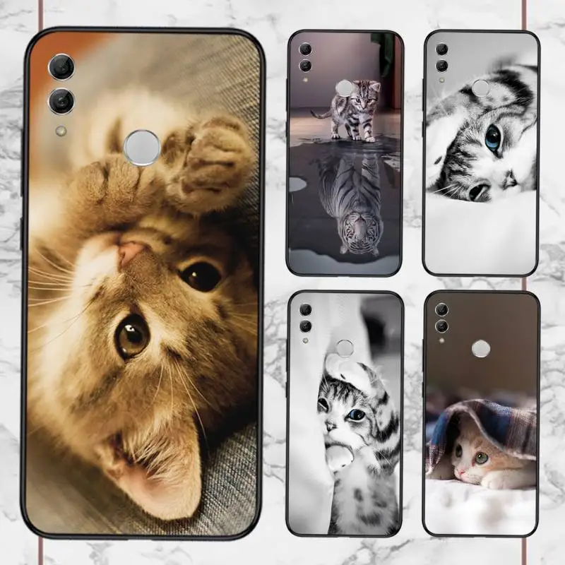 

Cute cat animal Phone Case For Huawei honor Mate 10 20 30 40 i 9 8 pro x Lite P smart 2019 nova 5t