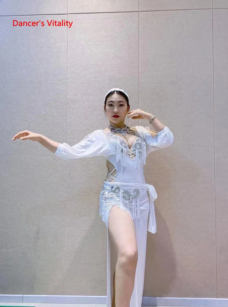 

Belly Dance Comeptition Costumes Set for Women Belly Dancing Suit Customzed Girl's Balaby Shaabi Robe Oriental Clothing Skirt