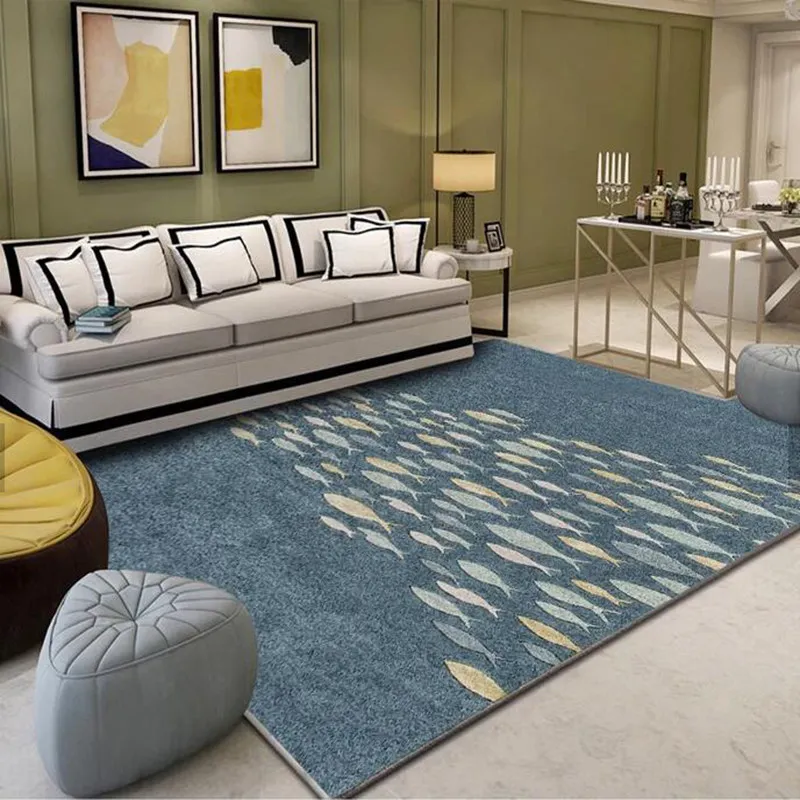 

Modern 3D Print Floor MatVintage Area Rugs Nordic Modern Abstract Living Room Carpet Plant Pattern Print Carpet Sofa Rugs