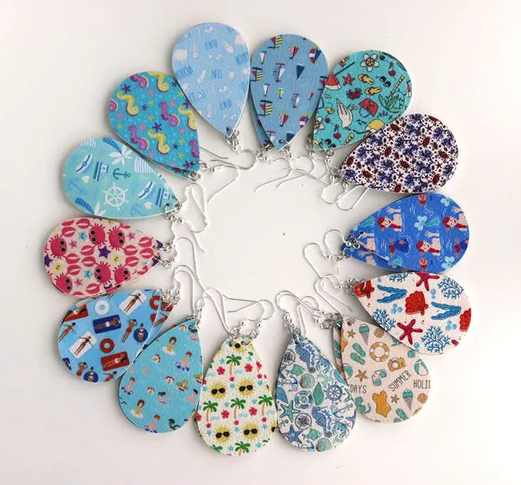 Богемные бейсбольные трехслойные рандомные серьги для женщин блестящие