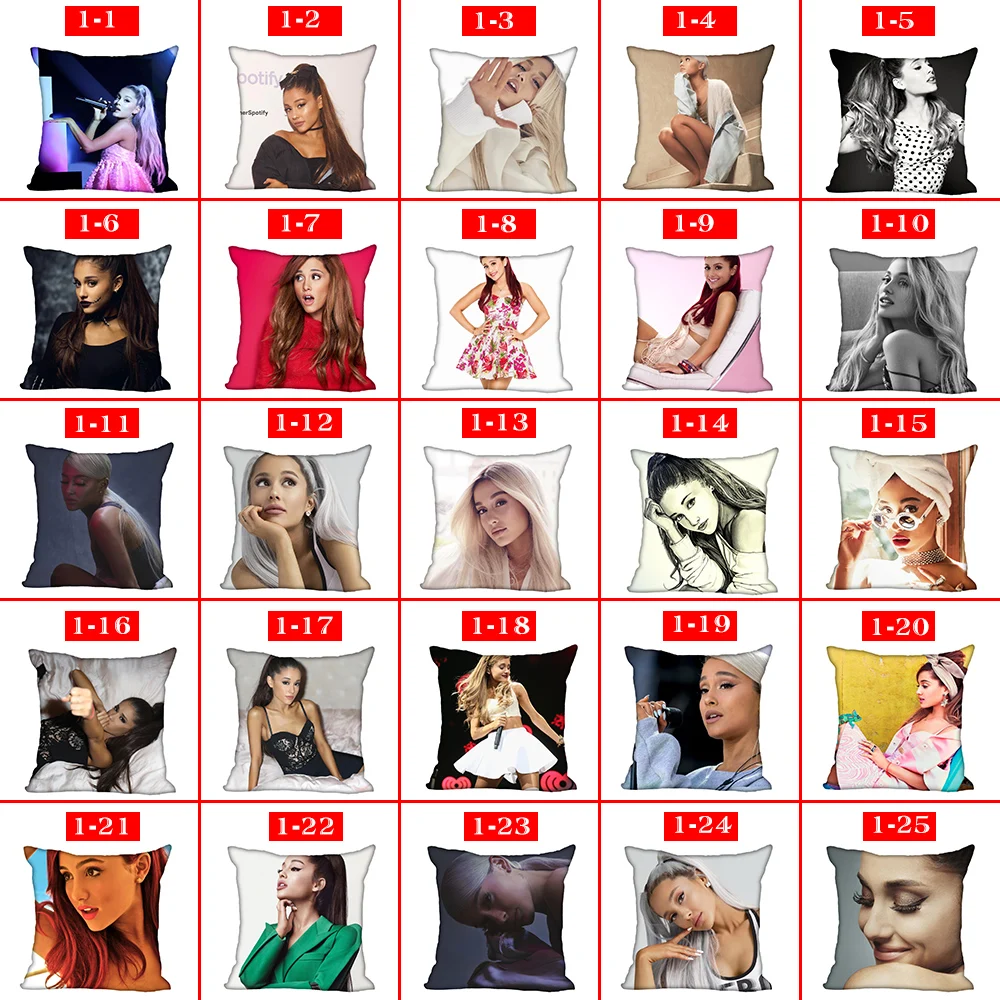 Новое поступление Ariana Grande наволочка для спальни для дома или офиса, декоративные наволочки квадратная Подушка на молнии, сатиновые мягкие, не выцветают