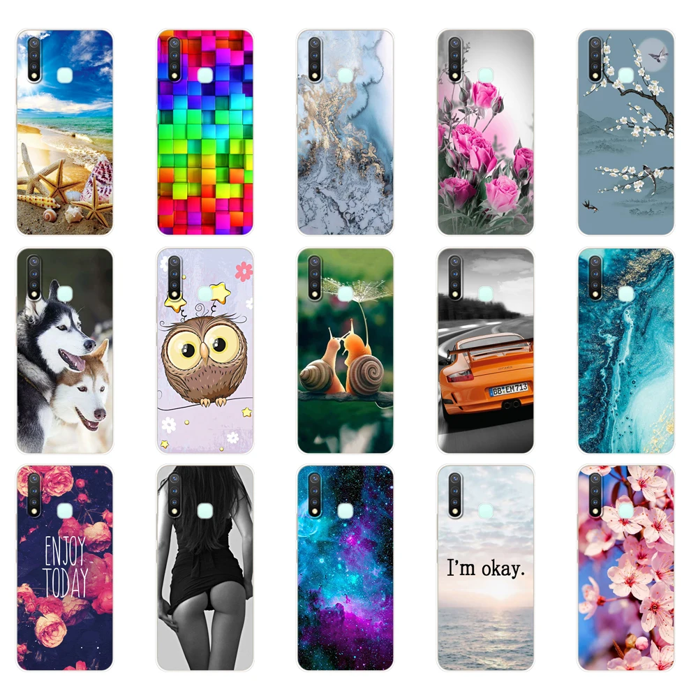 Cover For Vivo Y19 Y 19 VivoY19 Case For Vivo Y19 Case 6.53'' Soft TPU Silicon  Phone Back Protective Bumper Shell Bag Coque