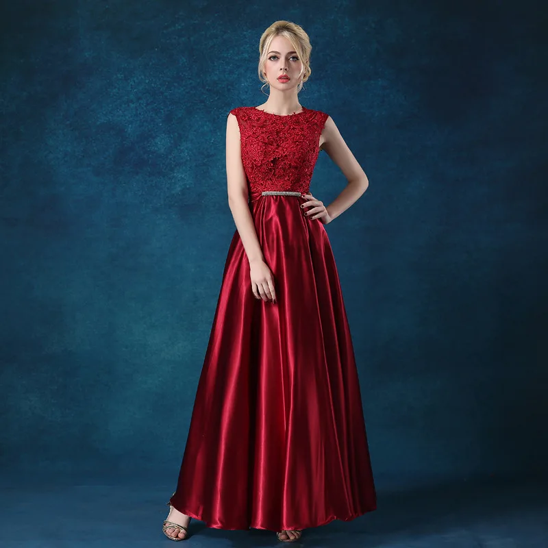 

Burgundy pink silver gold green bridesmaid dresses long lace taffeta half sleeve A Line wedding party dress vestido madrinha