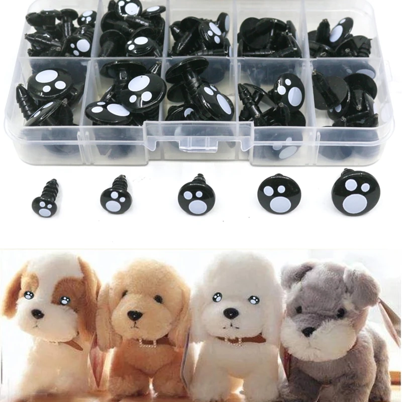 

100pcs Doll Eyes Cartoon Safety Eyes for Bear Stuffed Puppet Dolls DIY 8-16mm J60B