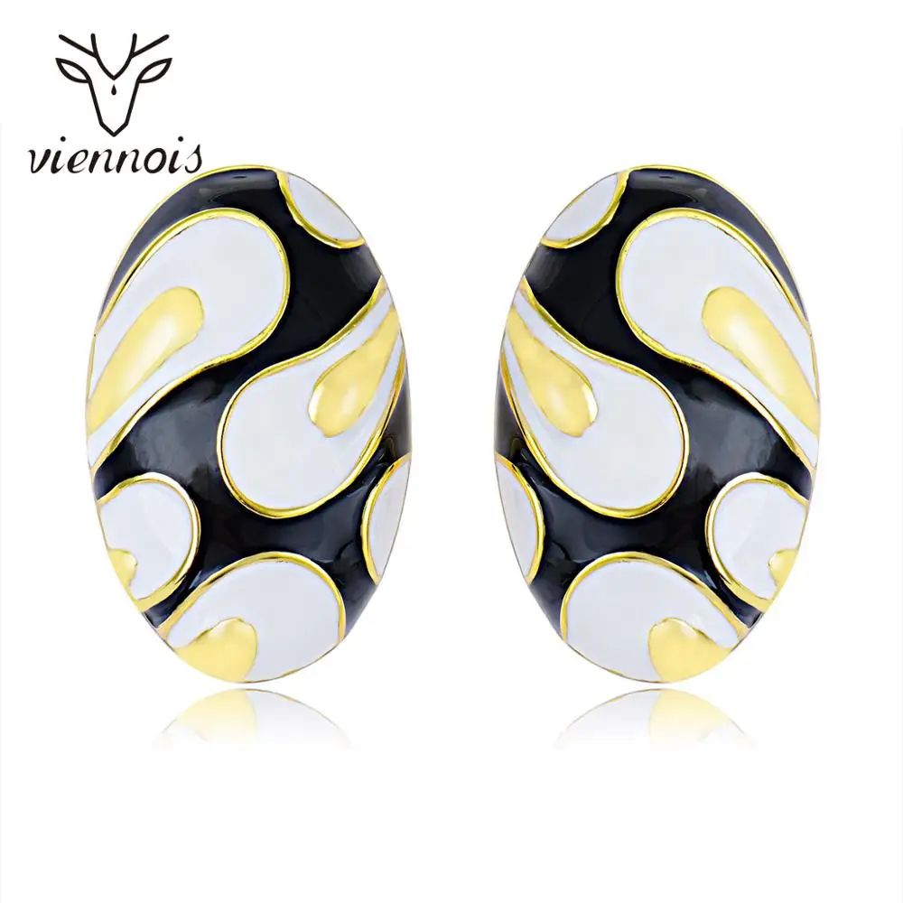 От Viennois покрытие из корейский Стиль миленькие Яркие туфли серьги со шпилькой для