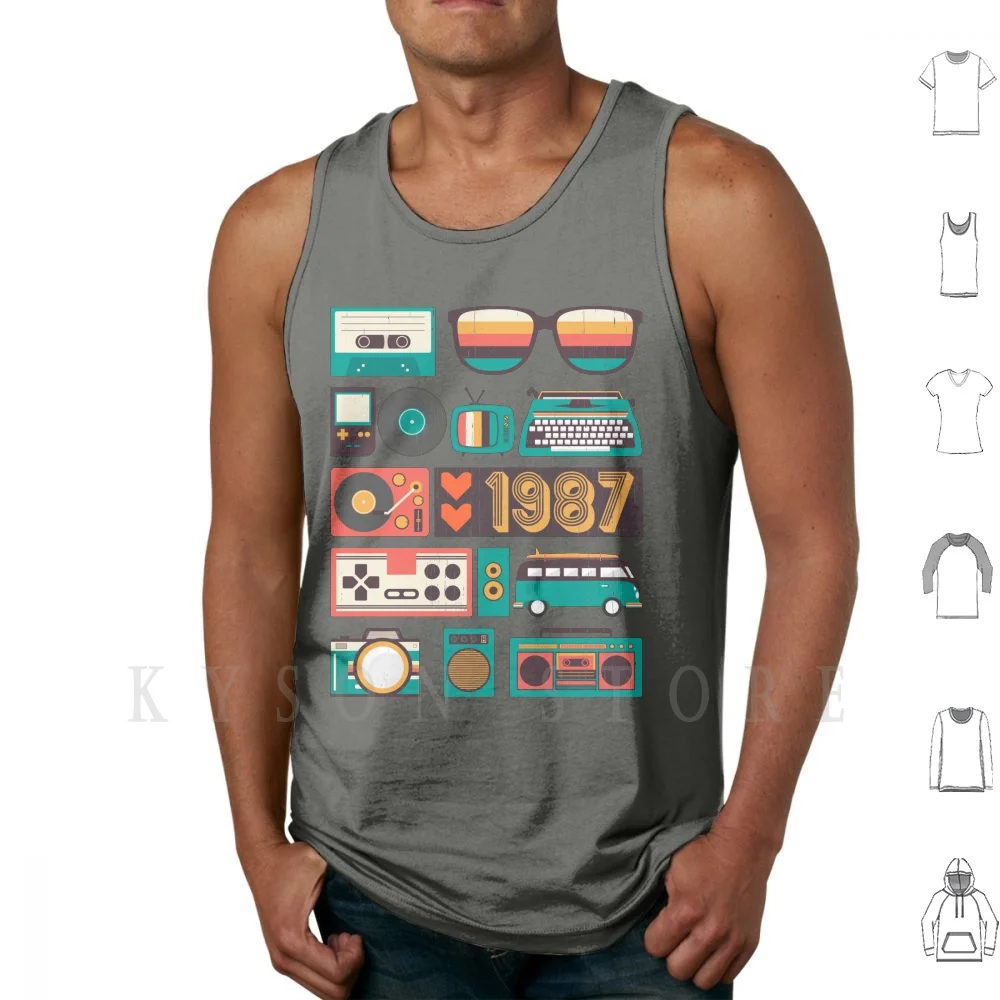 

Legends Awesome Are Born Retro Vintage Made In 1987 30th Tank Tops Vest Sleeveless Vintage Retro 70s 80s January February