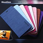 Чехол-книжка для Sony Xperia L3, роскошный кожаный чехол для телефона, силиконовая задняя крышка для Sony Xperia L3, деловой чехол