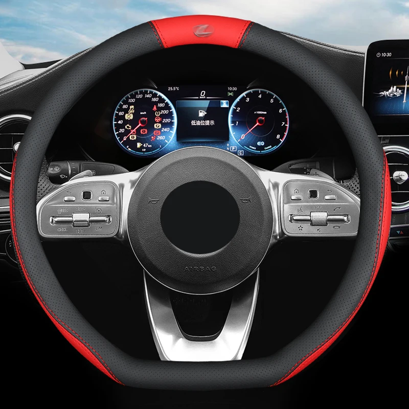 

Car Steering Wheel Cover Skidproof Auto Steering-Wheel Cover for Lexus RX300 RX450 IS200 IS250 IS300 GS300 Accessories shape D
