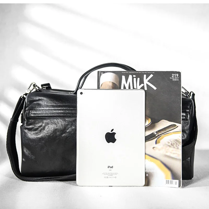 Кожаные мужские сумки AETOO большие кожаные дорожные через плечо на шпильке |