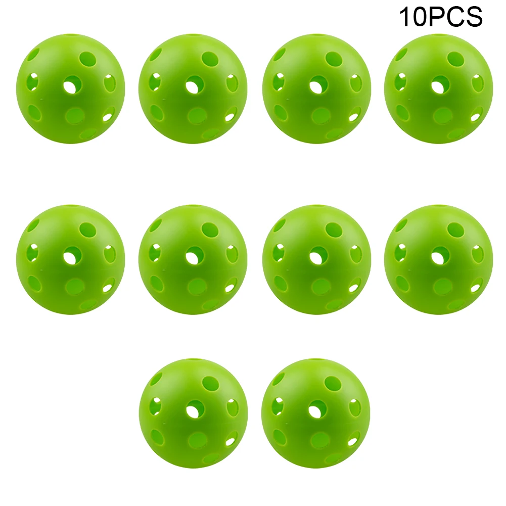 

10pcs PE Hitting Durable Home Solid Limited Flight Hole Baseball Softball Training Indoor Outdoor 72mm Golf Practice Ball