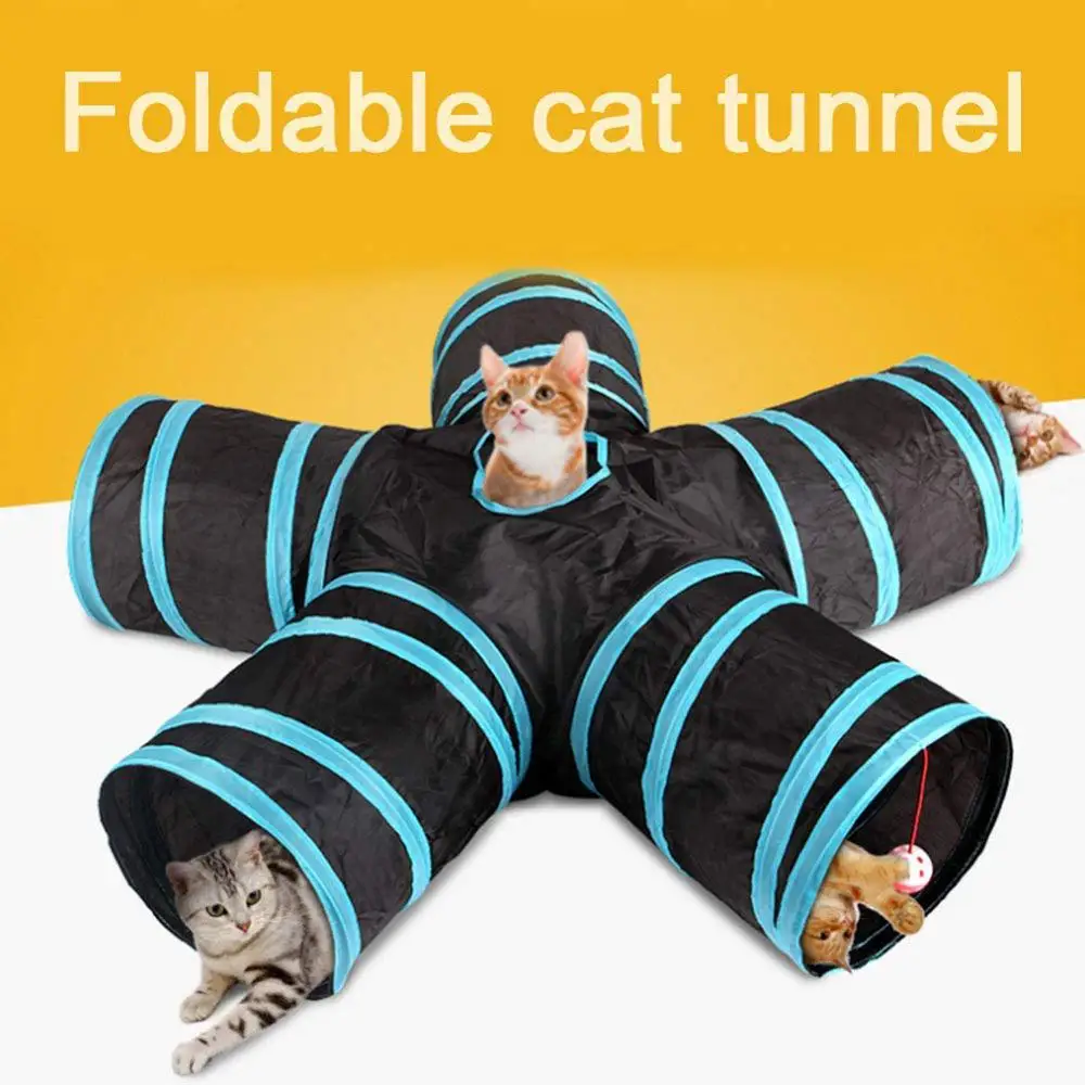 2/3/5 Отверстия Складная Pet туннель для кошек игрушки котенка Домашние шлепанцы