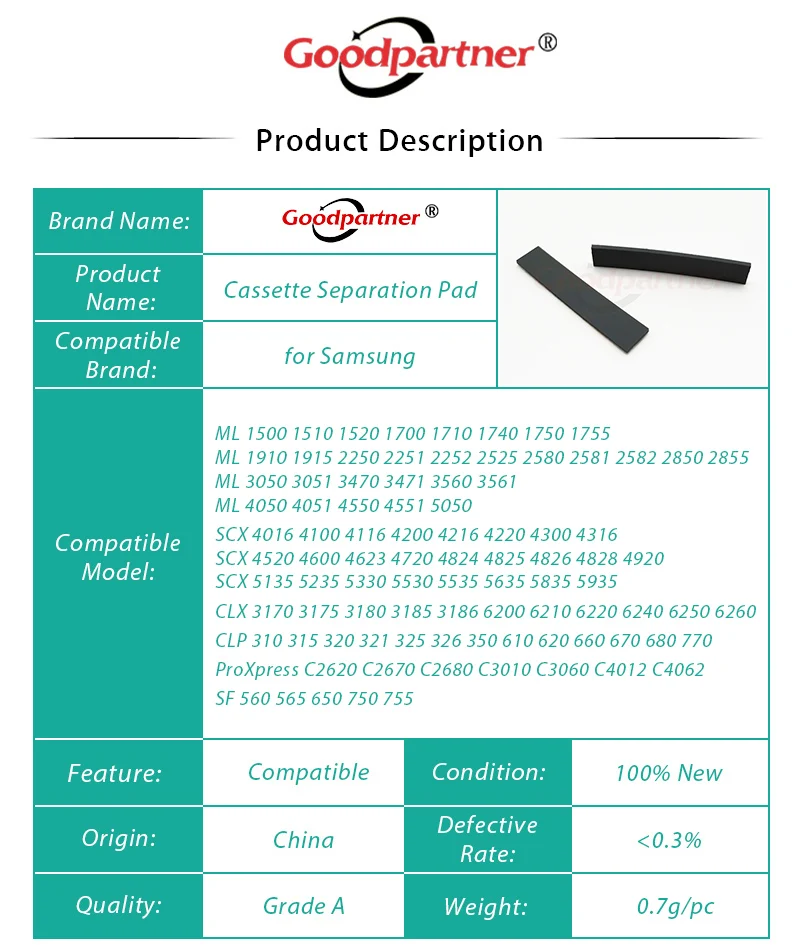 100X разделительная фрикционная прокладка для Samsung лист JC73-00140A | Компьютеры и офис