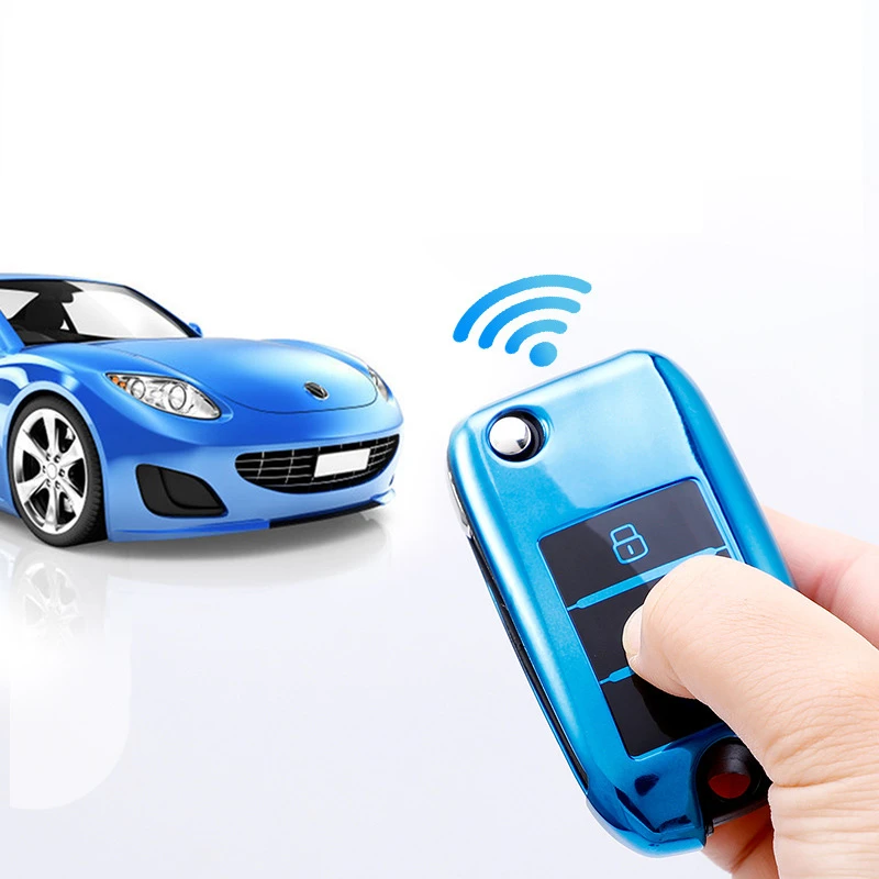 

Beautiful Soft TPU 3 button Remote Car Fold Key Case Cover For Roewe RX5 2017 year for MG ZS Auto Key Shell Accessories Keychain