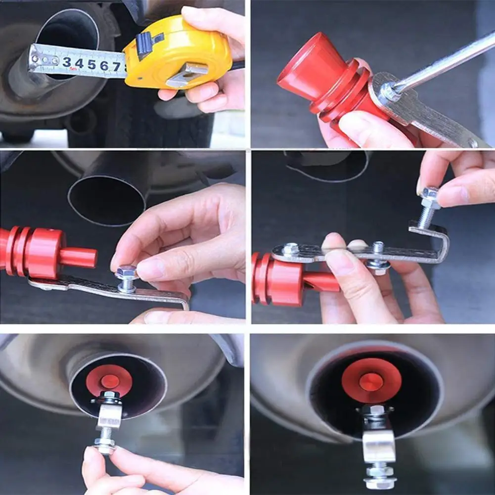 

New 1pc Universal Som Simulador Carro Turbo Som Apito Veículo Apito Carro Escape Som Silenciador De Equipamento Turbo Tubo G8W2