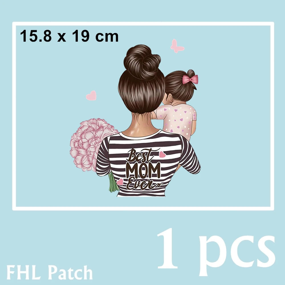 Для мамы и девочек патчи для одежды Термальность стикеры на одежде с помощью