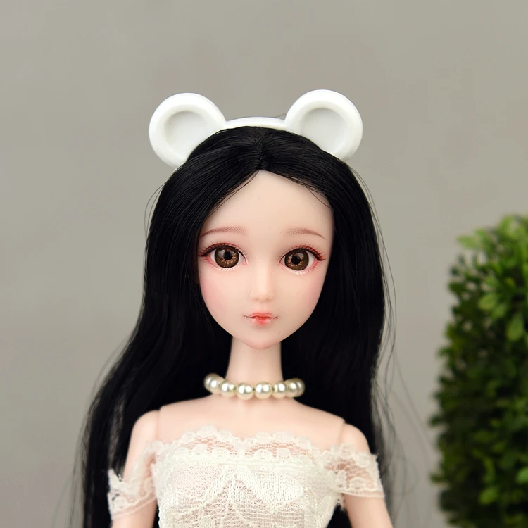 Повязка на голову с кроличьими ушками 6 цветов повязка аксессуары для кукол Барби
