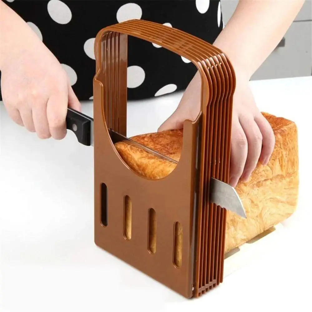 

Practical Kitchen Bread Loaf Toast Slicer Cutter Maker Mold Guide Slicing Tools