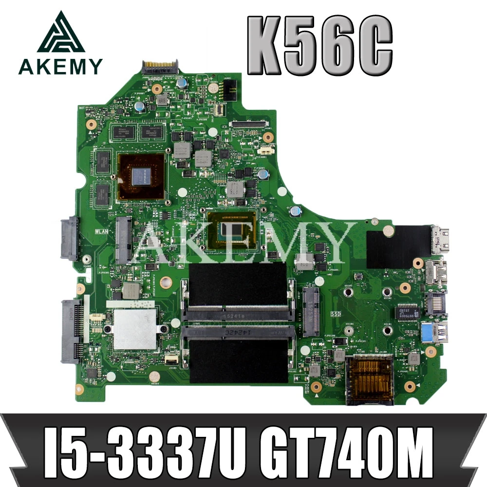 Akemy S550CB материнская плата для ноутбука For Asus S550C S56C A56C K56C K56CB K56CM оригинальная I5 3337U