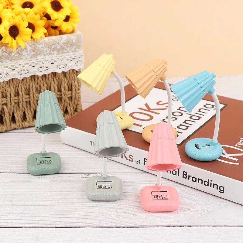 

1PC Dollhouse Miniature Adjustable Desk Lamp LED Light Model Dollhouse Furniture Toy Portable Mini Lighting Toys
