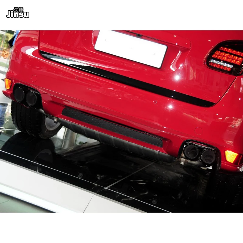 Глянцевые черные глушители выхлопной трубы глушитель для Porsche Cayenne 958 1 V6 V8 2011 - 2014