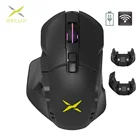 Delux M629 RGB Беспроводная оптическая игровая мышь PMW3335 перезаряжаемая DIY боковые крылья эргономичная 1000 Гц мышь для геймера компьютера