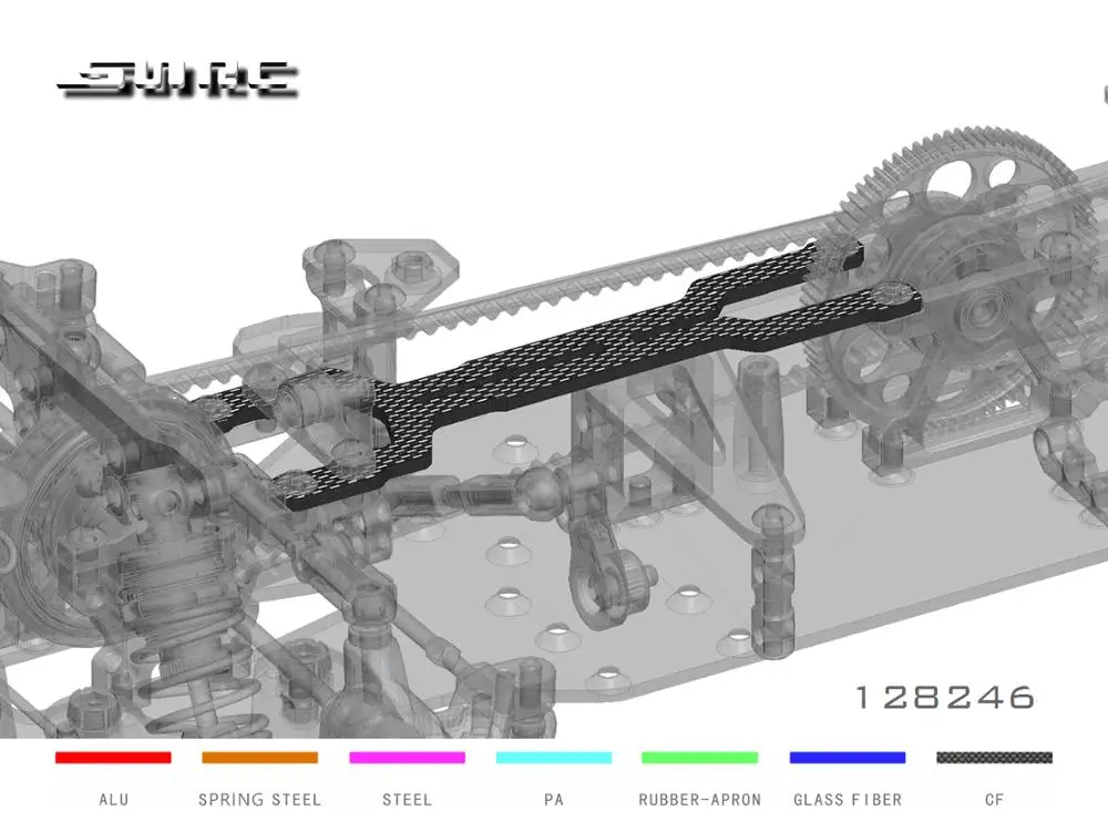 SN-RC 128246 1:10 RCAccessories 2 0 мм графитный 2-й стол (передняя часть) усиленный-MTS T3M | Игрушки